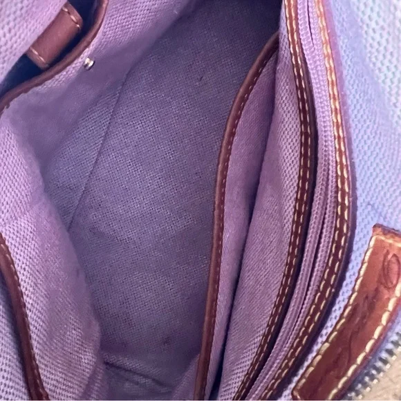 Dooney & Bourke Vintage Black Brown Pebble Leather Hobo Shoulder Bag - Picture 7 of 10